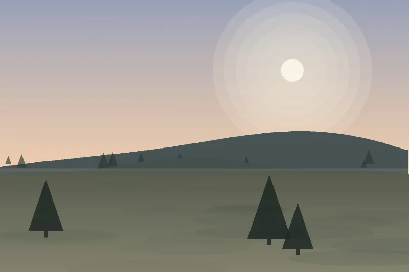 Bednesti Goat Dairy — illustration of the farm landscape