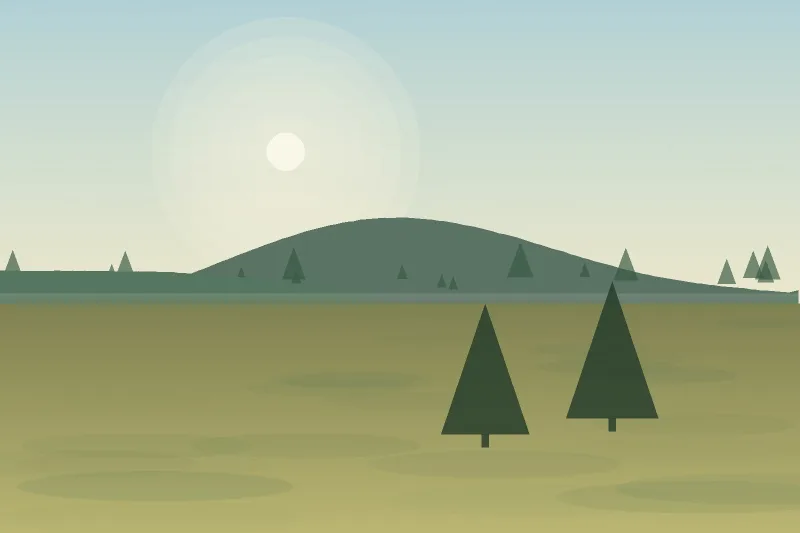 Fort Ridge Beef — illustration of the farm landscape