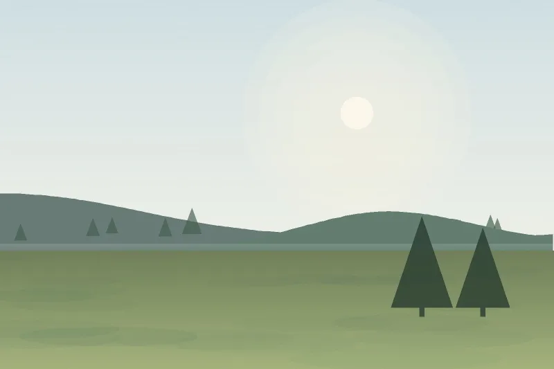 Sinkut Valley Egg Stand — illustration of the farm landscape